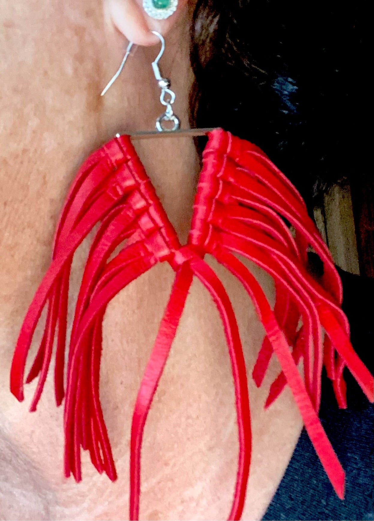 Free Bird Leather Earrings