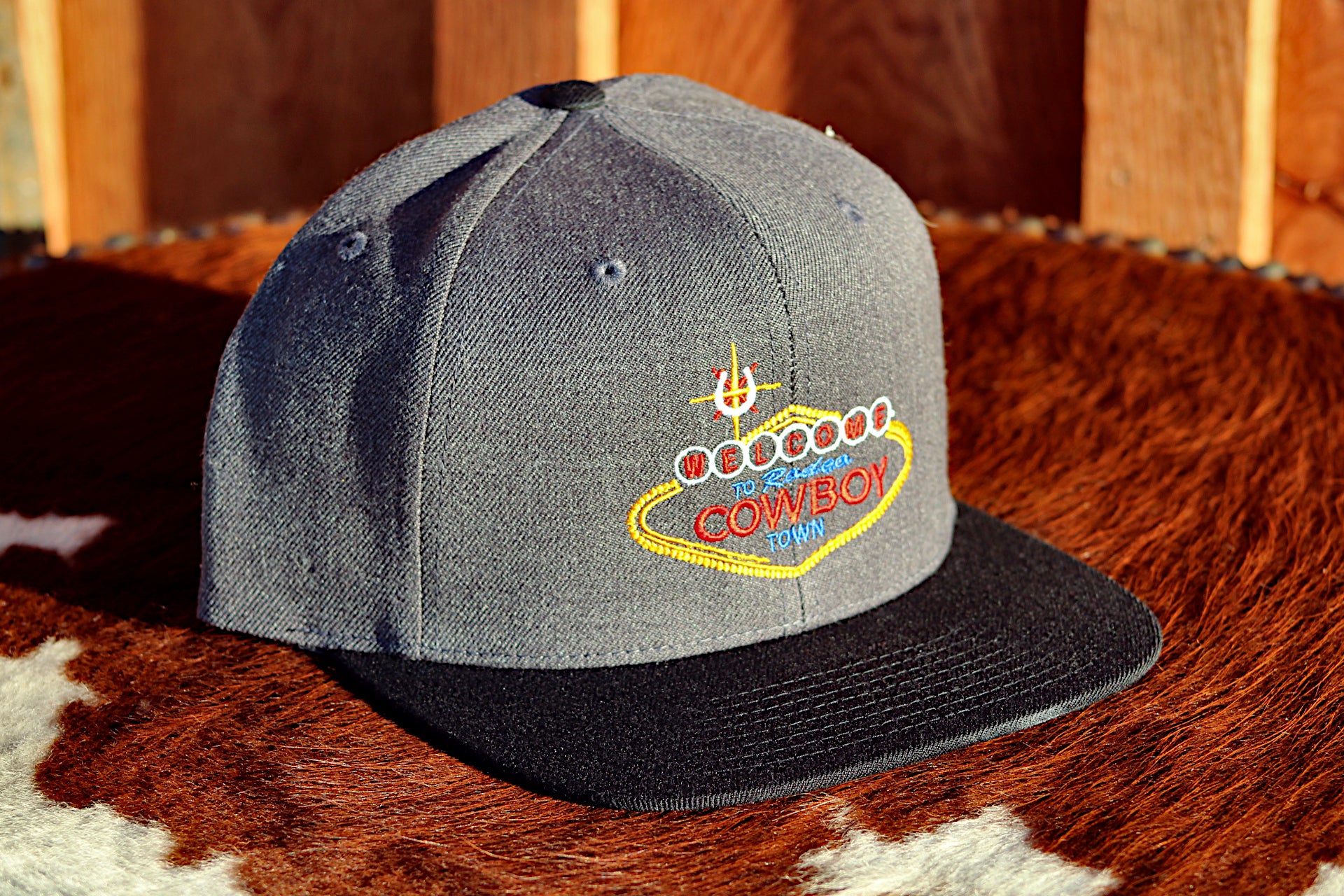 *LIMITED* Welcome Cowboy Black and Grey Snap Back